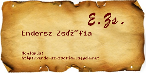 Endersz Zsófia névjegykártya