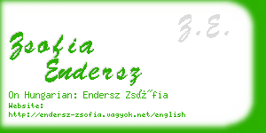 zsofia endersz business card